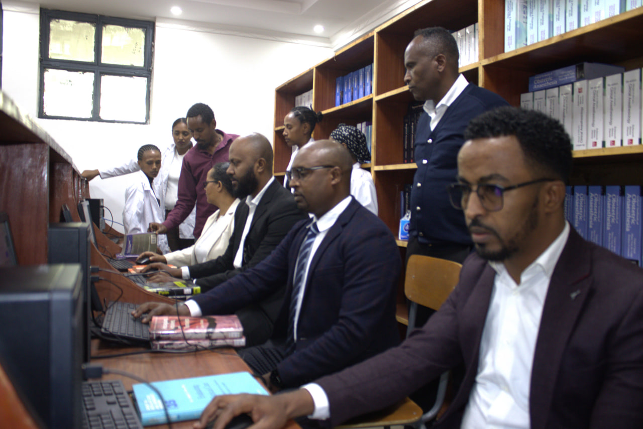 College-Built Digital Library System Begins Data Entry at Menelik II College